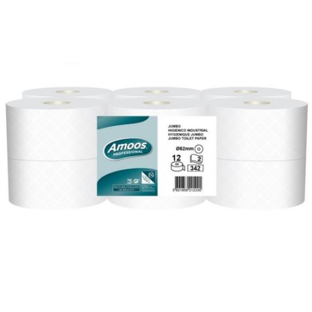 Papel Hig.Jumbo 2fls Amoos 120mts saco c/12r 342