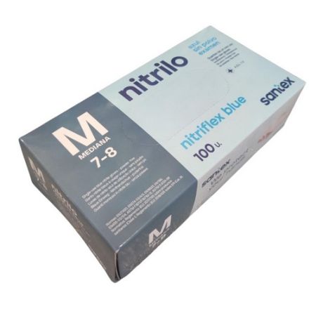 Luvas de Nitrilo s/Pó Azul Cx100