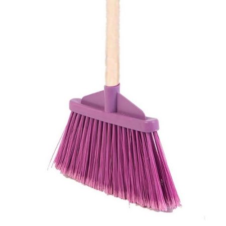 Vassoura Espalmada 30Cm C/Cabo Madeira Pêlo Macio